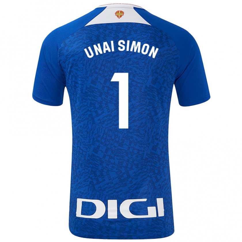 Kandiny Herren Unai Simón #1 Königsblau Auswärtstrikot Trikot 2024/25 T-Shirt