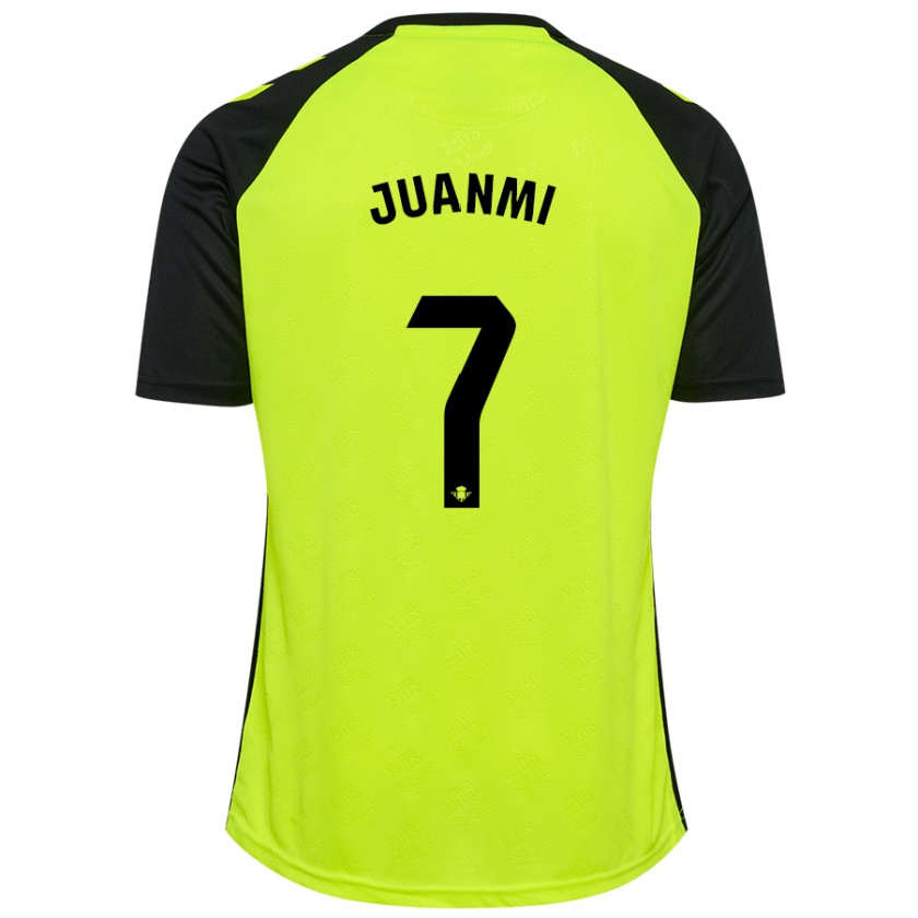 Kandiny Herren Juanmi #7 Fluoreszierendes Gelb Schwarz Auswärtstrikot Trikot 2024/25 T-Shirt