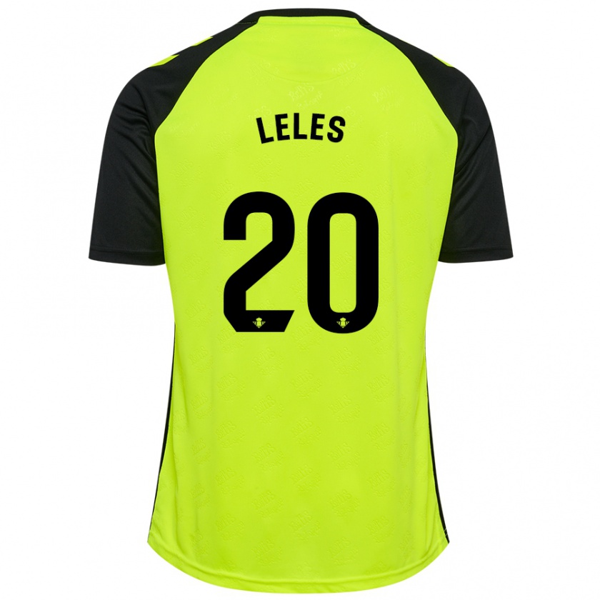 Kandiny Herren Leles #20 Fluoreszierendes Gelb Schwarz Auswärtstrikot Trikot 2024/25 T-Shirt