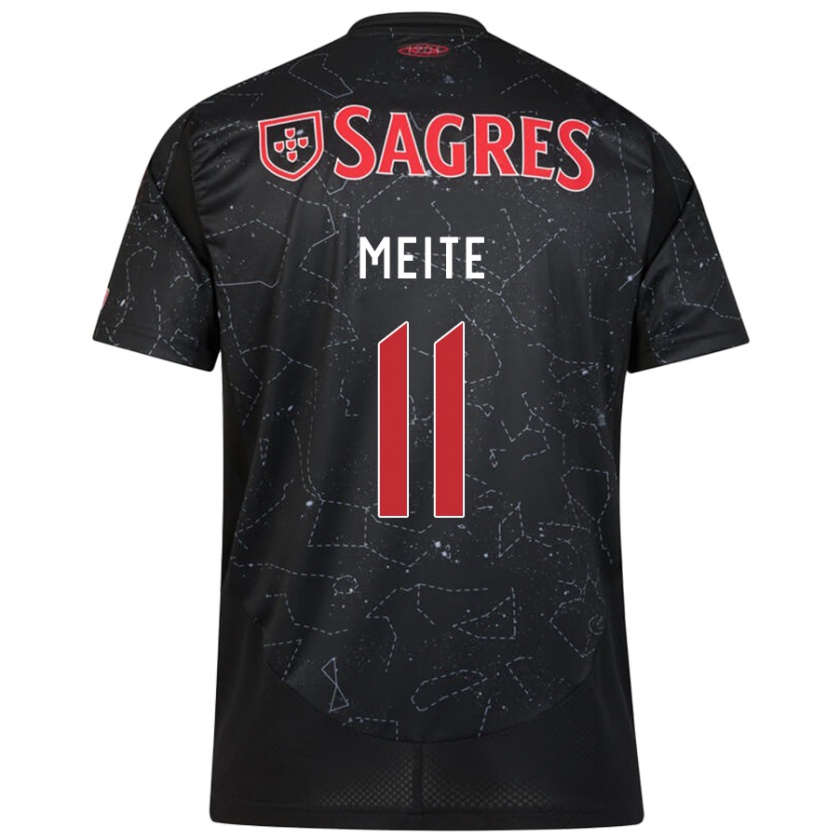 Kandiny Herren Soualiho Meite #11 Schwarz Rot Auswärtstrikot Trikot 2024/25 T-Shirt