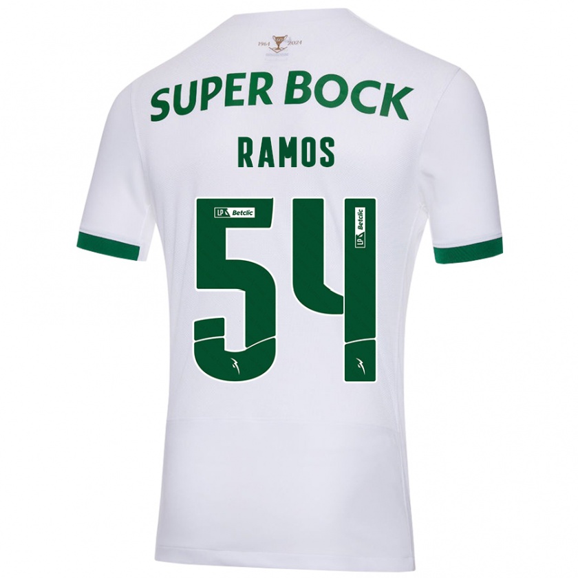 Kandiny Herren Bruno Ramos #54 Weiß Grün Auswärtstrikot Trikot 2024/25 T-Shirt