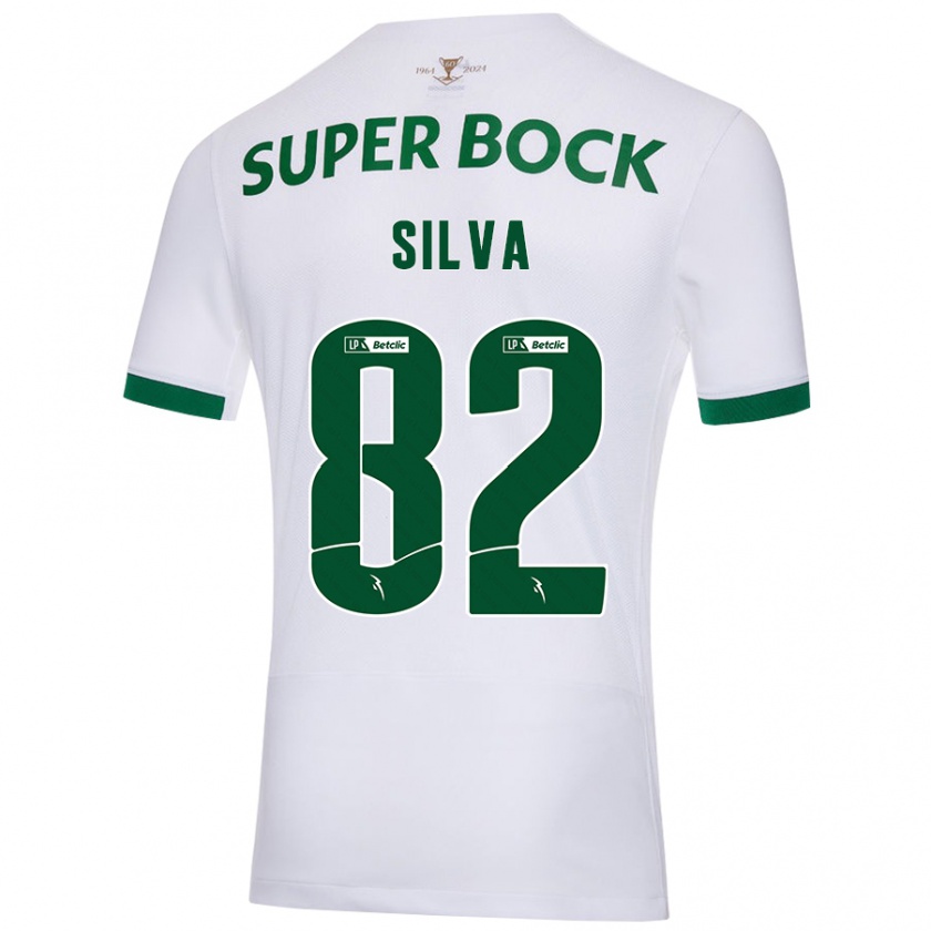 Kandiny Herren Gabriel Silva #82 Weiß Grün Auswärtstrikot Trikot 2024/25 T-Shirt