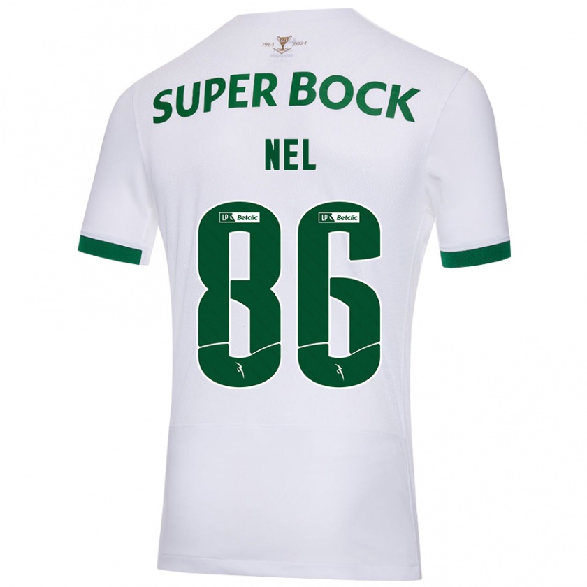 Kandiny Herren Rafael Nel #86 Weiß Grün Auswärtstrikot Trikot 2024/25 T-Shirt