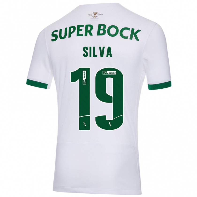 Kandiny Herren Diana Silva #19 Weiß Grün Auswärtstrikot Trikot 2024/25 T-Shirt