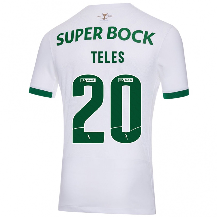 Kandiny Herren Ana Teles #20 Weiß Grün Auswärtstrikot Trikot 2024/25 T-Shirt