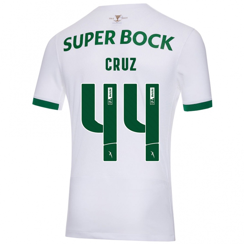 Kandiny Herren Marco Cruz #44 Weiß Grün Auswärtstrikot Trikot 2024/25 T-Shirt