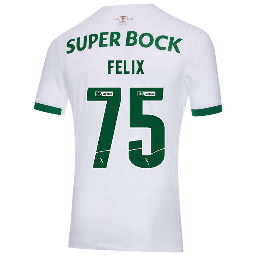 Kandiny Herren Vando Félix #75 Weiß Grün Auswärtstrikot Trikot 2024/25 T-Shirt