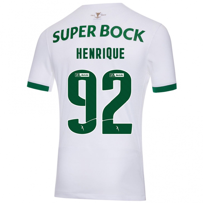 Kandiny Herren Eduardo Henrique #92 Weiß Grün Auswärtstrikot Trikot 2024/25 T-Shirt