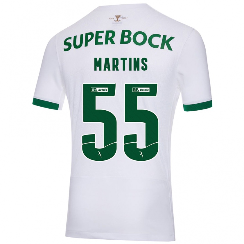 Kandiny Herren Carolina Martins #55 Weiß Grün Auswärtstrikot Trikot 2024/25 T-Shirt