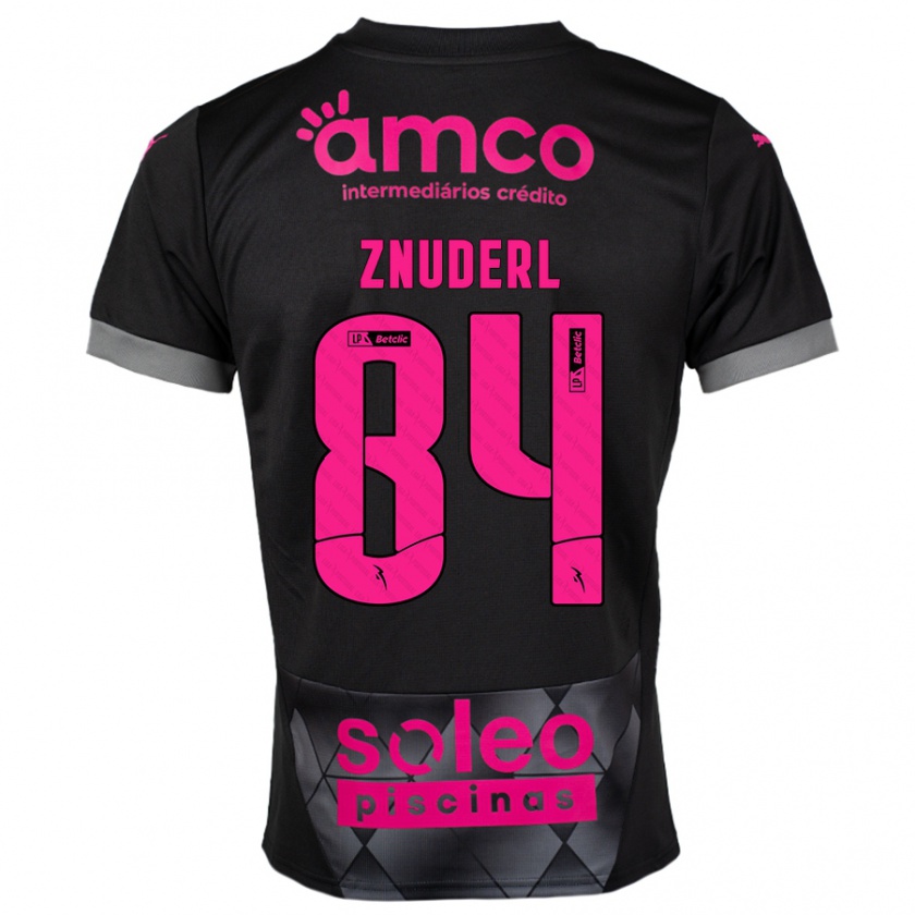 Kandiny Herren Tai Znuderl #84 Schwarz Rosa Auswärtstrikot Trikot 2024/25 T-Shirt