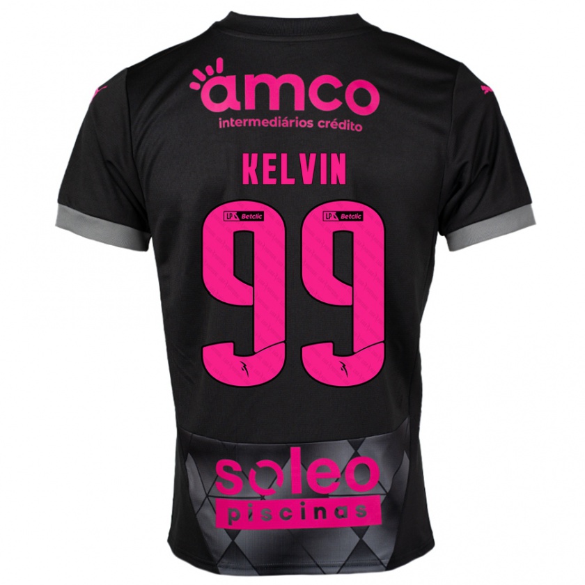 Kandiny Herren Kauan Kelvin #99 Schwarz Rosa Auswärtstrikot Trikot 2024/25 T-Shirt