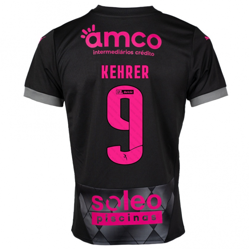 Kandiny Herren Caroline Kehrer #9 Schwarz Rosa Auswärtstrikot Trikot 2024/25 T-Shirt