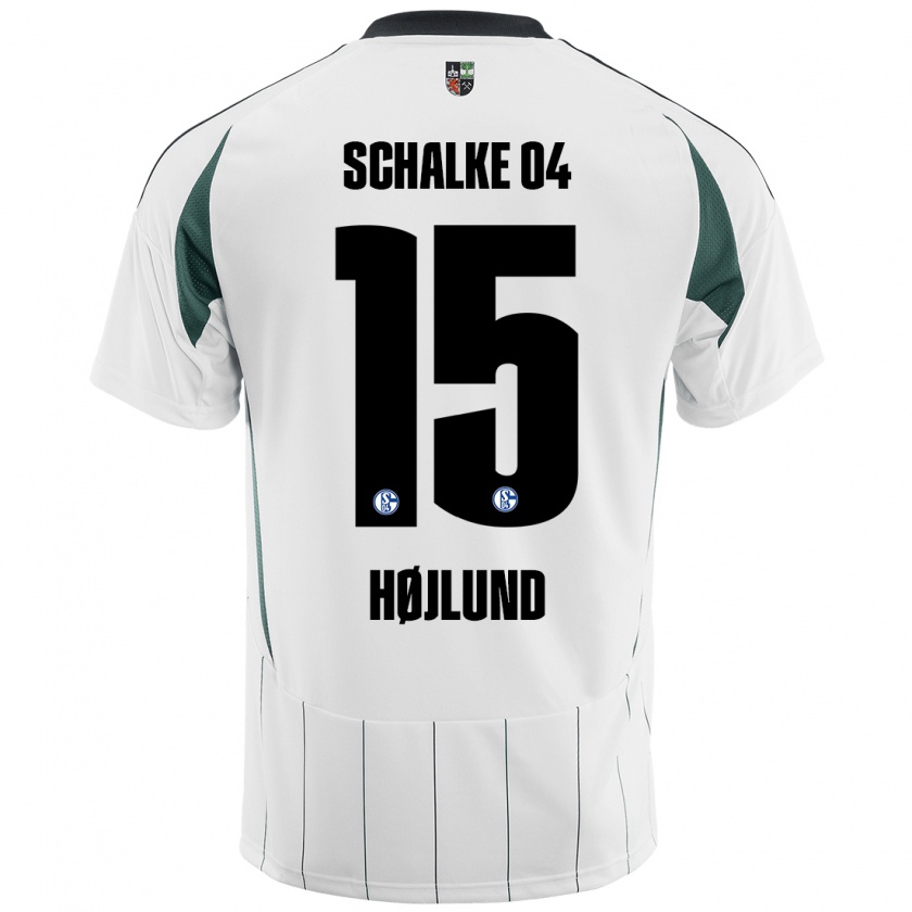 Kandiny Herren Emil Højlund #15 Weiß Grün Auswärtstrikot Trikot 2024/25 T-Shirt