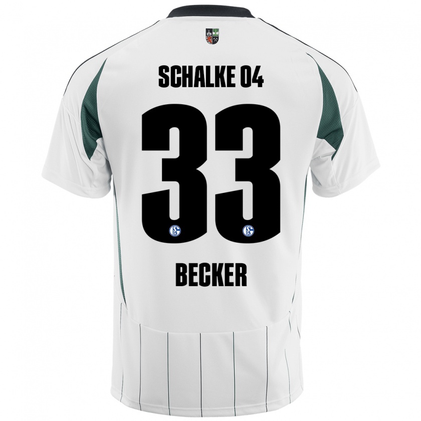 Kandiny Herren Vitalie Becker #33 Weiß Grün Auswärtstrikot Trikot 2024/25 T-Shirt