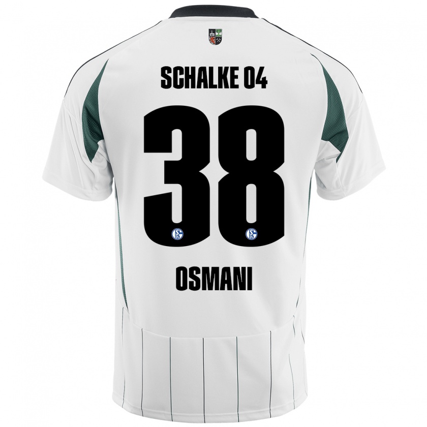 Kandiny Herren Tristan Osmani #38 Weiß Grün Auswärtstrikot Trikot 2024/25 T-Shirt