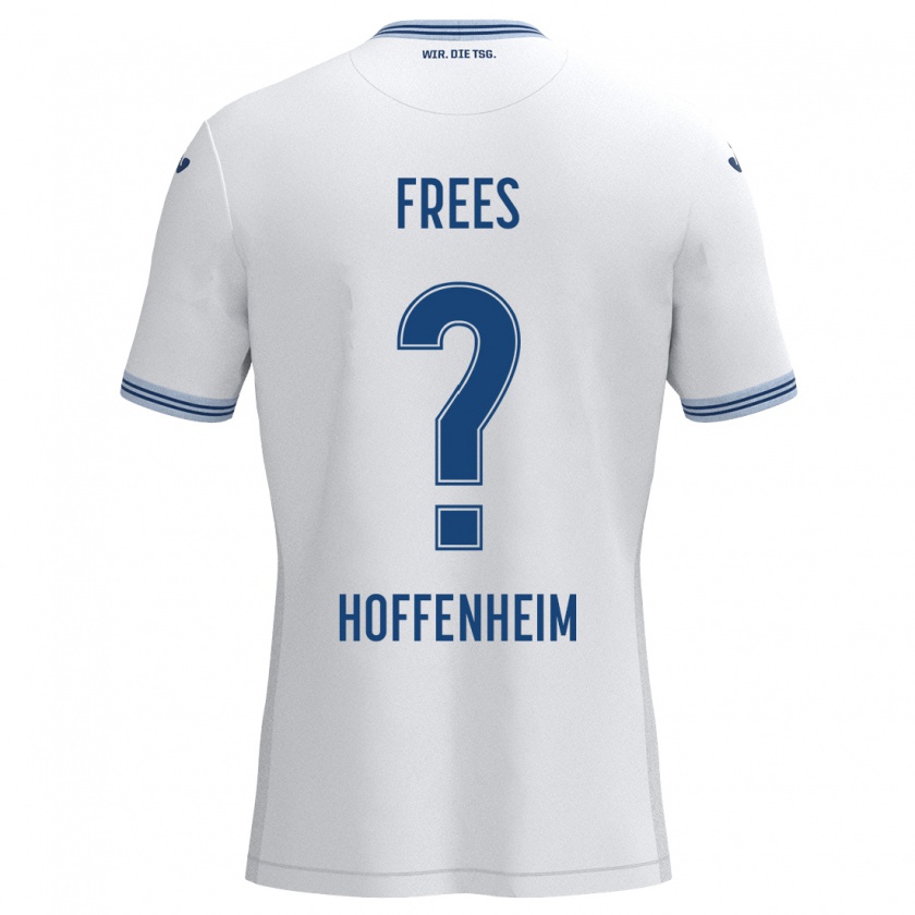 Kandiny Herren Kelven Frees #0 Weiß Blau Auswärtstrikot Trikot 2024/25 T-Shirt