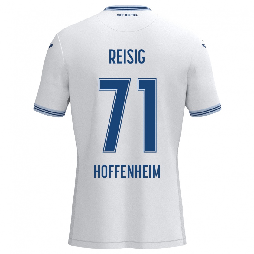 Kandiny Herren Ruben Reisig #71 Weiß Blau Auswärtstrikot Trikot 2024/25 T-Shirt