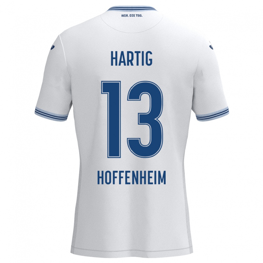 Kandiny Herren Isabella Hartig #13 Weiß Blau Auswärtstrikot Trikot 2024/25 T-Shirt