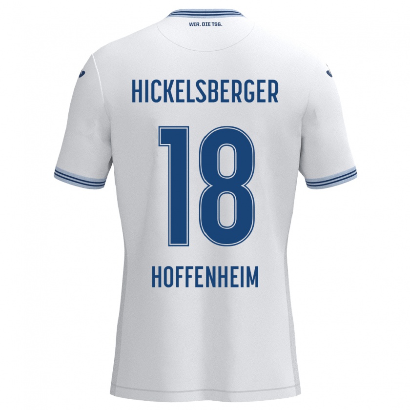 Kandiny Herren Julia Hickelsberger #18 Weiß Blau Auswärtstrikot Trikot 2024/25 T-Shirt