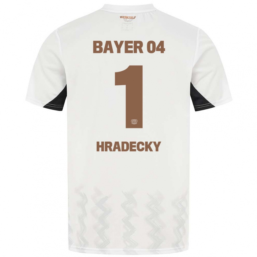 Kandiny Herren Lukas Hradecky #1 Weiß Schwarz Auswärtstrikot Trikot 2024/25 T-Shirt