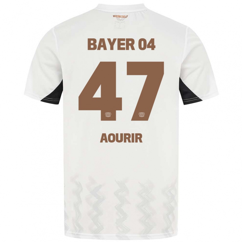 Kandiny Herren Ayman Aourir #47 Weiß Schwarz Auswärtstrikot Trikot 2024/25 T-Shirt