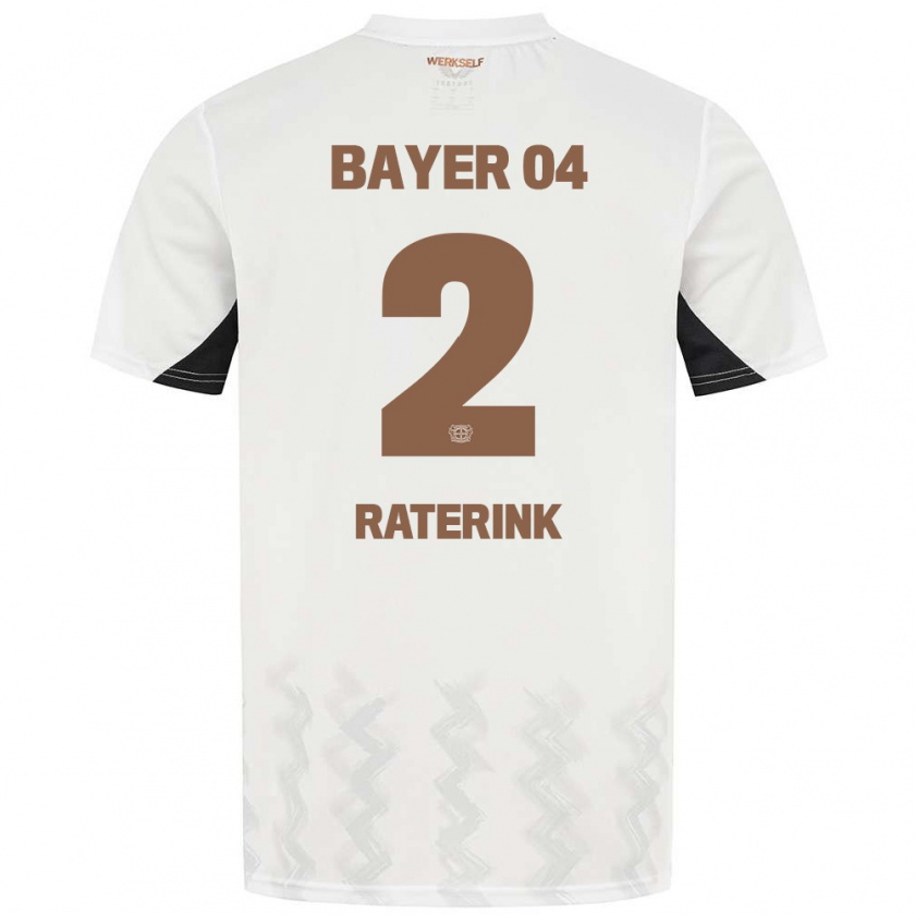 Kandiny Herren Othniël Raterink #2 Weiß Schwarz Auswärtstrikot Trikot 2024/25 T-Shirt