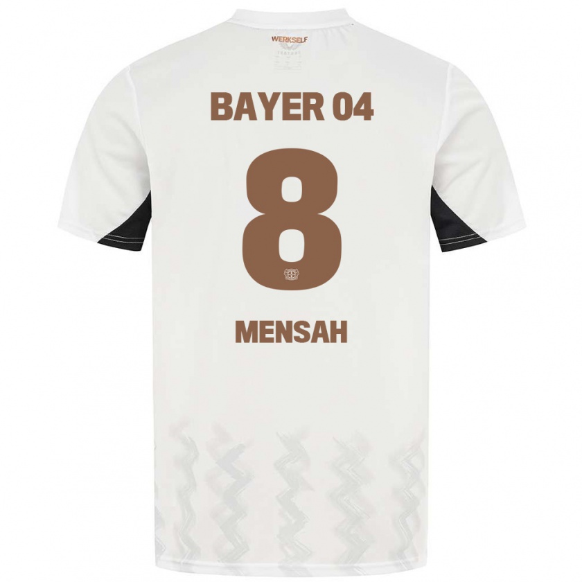 Kandiny Herren Naba Mensah #8 Weiß Schwarz Auswärtstrikot Trikot 2024/25 T-Shirt