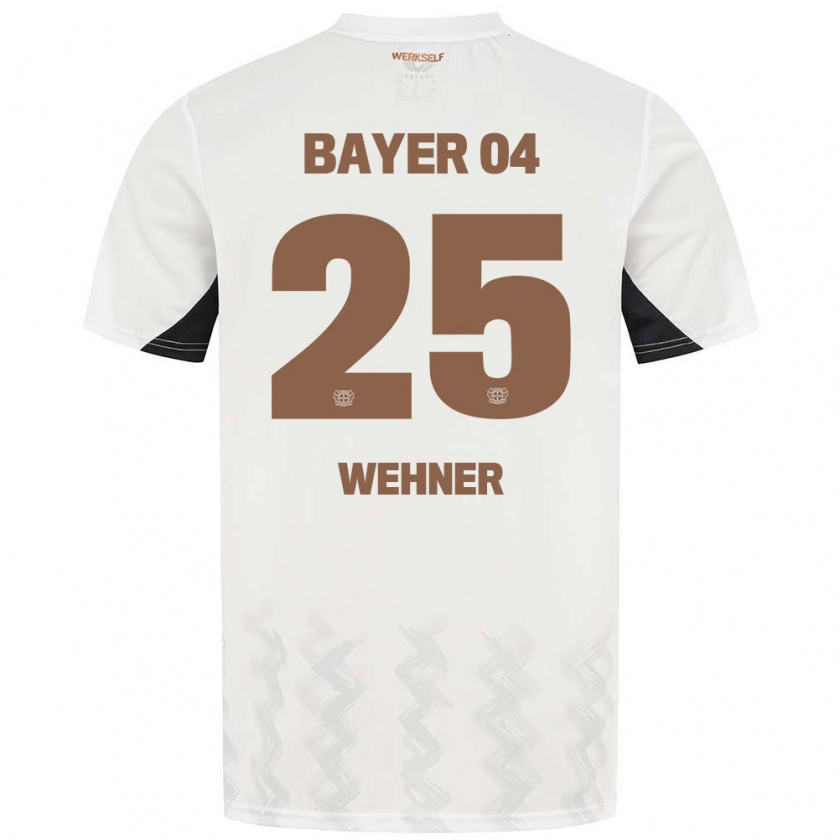 Kandiny Herren Luca Wehner #25 Weiß Schwarz Auswärtstrikot Trikot 2024/25 T-Shirt