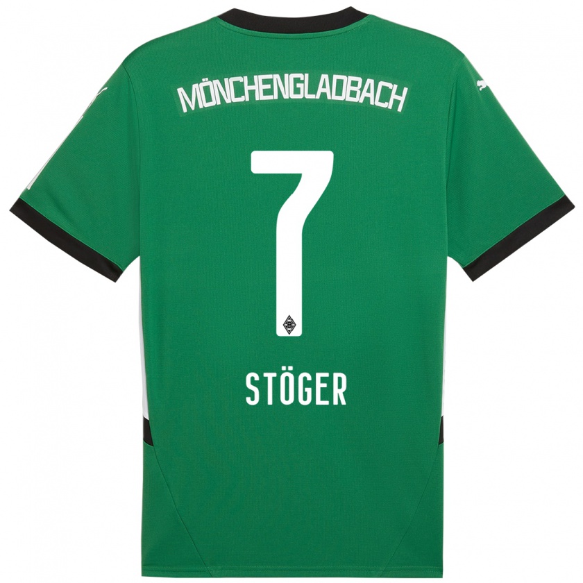 Kandiny Herren Kevin Stöger #7 Grün Weiß Auswärtstrikot Trikot 2024/25 T-Shirt