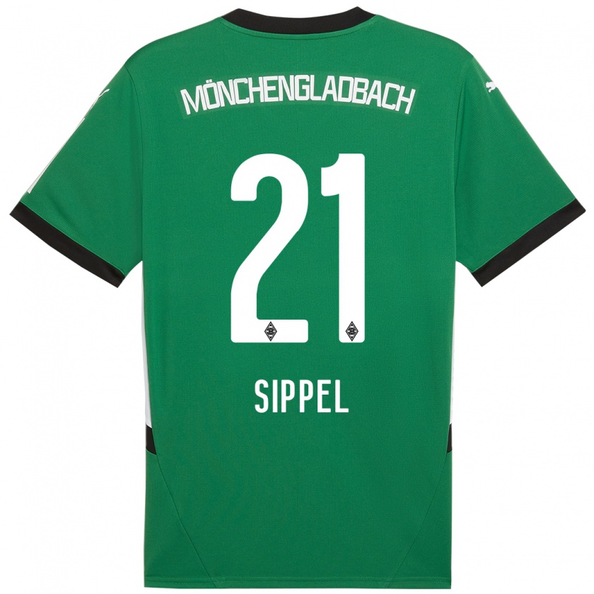 Kandiny Herren Tobias Sippel #21 Grün Weiß Auswärtstrikot Trikot 2024/25 T-Shirt