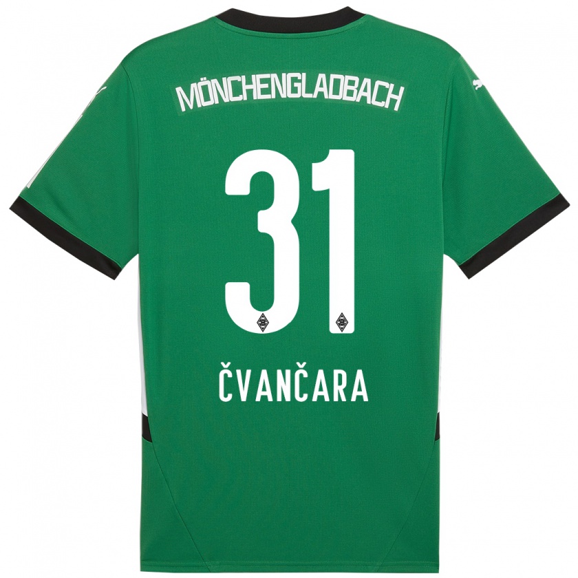 Kandiny Herren Tomas Cvancara #31 Grün Weiß Auswärtstrikot Trikot 2024/25 T-Shirt