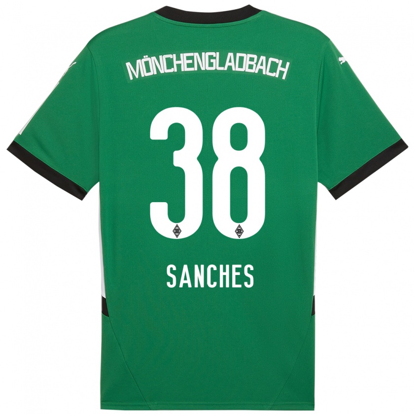 Kandiny Herren Yvandro Borges Sanches #38 Grün Weiß Auswärtstrikot Trikot 2024/25 T-Shirt