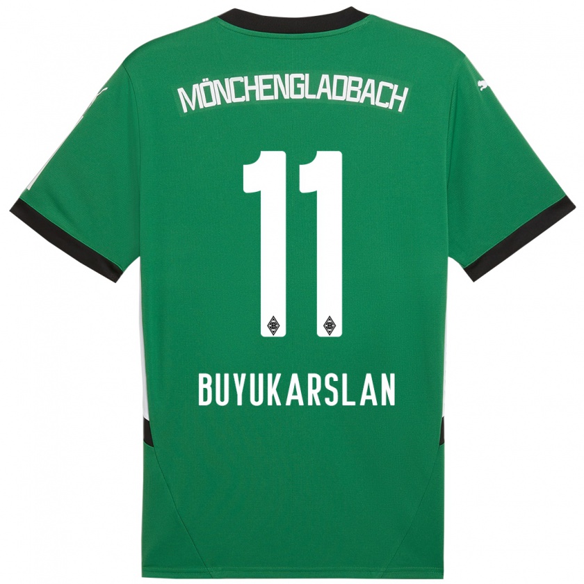 Kandiny Herren Oguzcan Büyükarslan #11 Grün Weiß Auswärtstrikot Trikot 2024/25 T-Shirt