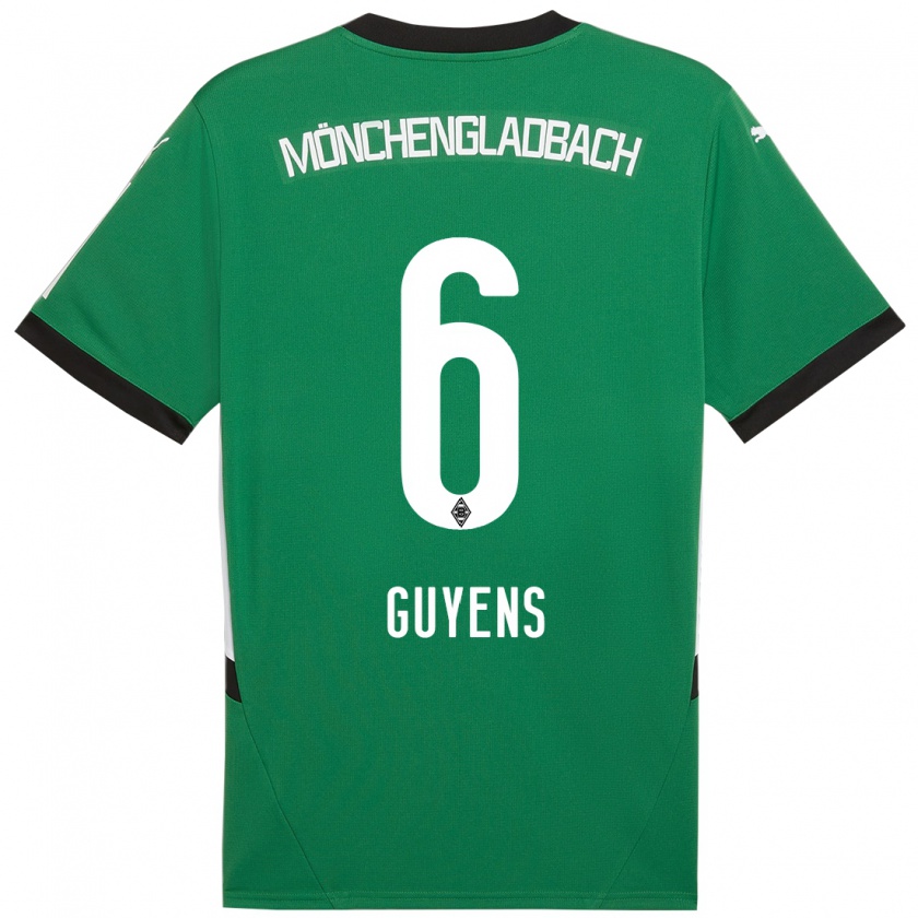 Kandiny Herren Emily Guyens #6 Grün Weiß Auswärtstrikot Trikot 2024/25 T-Shirt