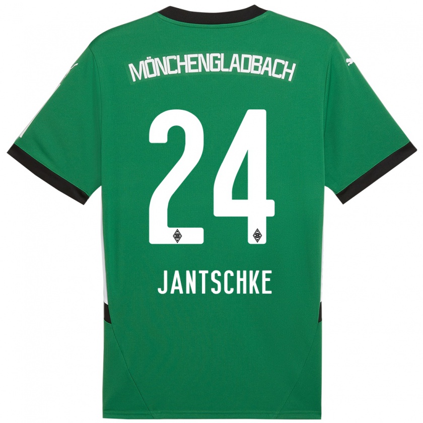 Kandiny Herren Tony Jantschke #24 Grün Weiß Auswärtstrikot Trikot 2024/25 T-Shirt