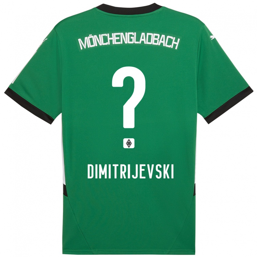 Kandiny Herren Maximilian Dimitrijevski #0 Grün Weiß Auswärtstrikot Trikot 2024/25 T-Shirt