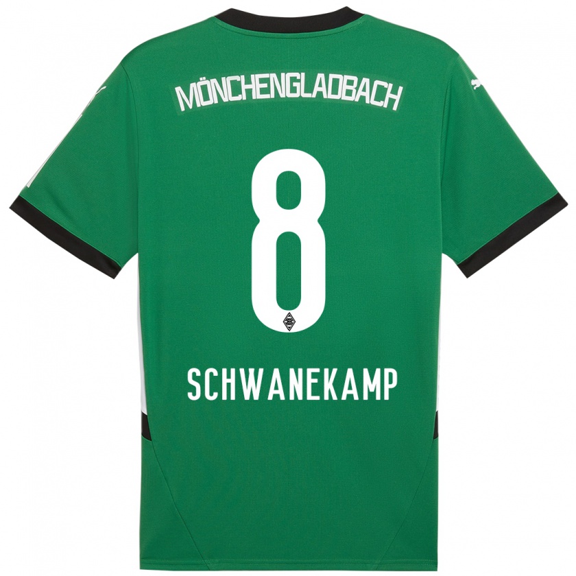 Kandiny Herren Jana Schwanekamp #8 Grün Weiß Auswärtstrikot Trikot 2024/25 T-Shirt