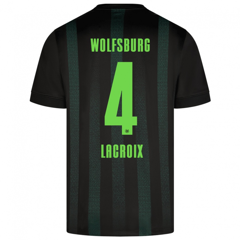 Kandiny Herren Maxence Lacroix #4 Dunkelgrün Auswärtstrikot Trikot 2024/25 T-Shirt