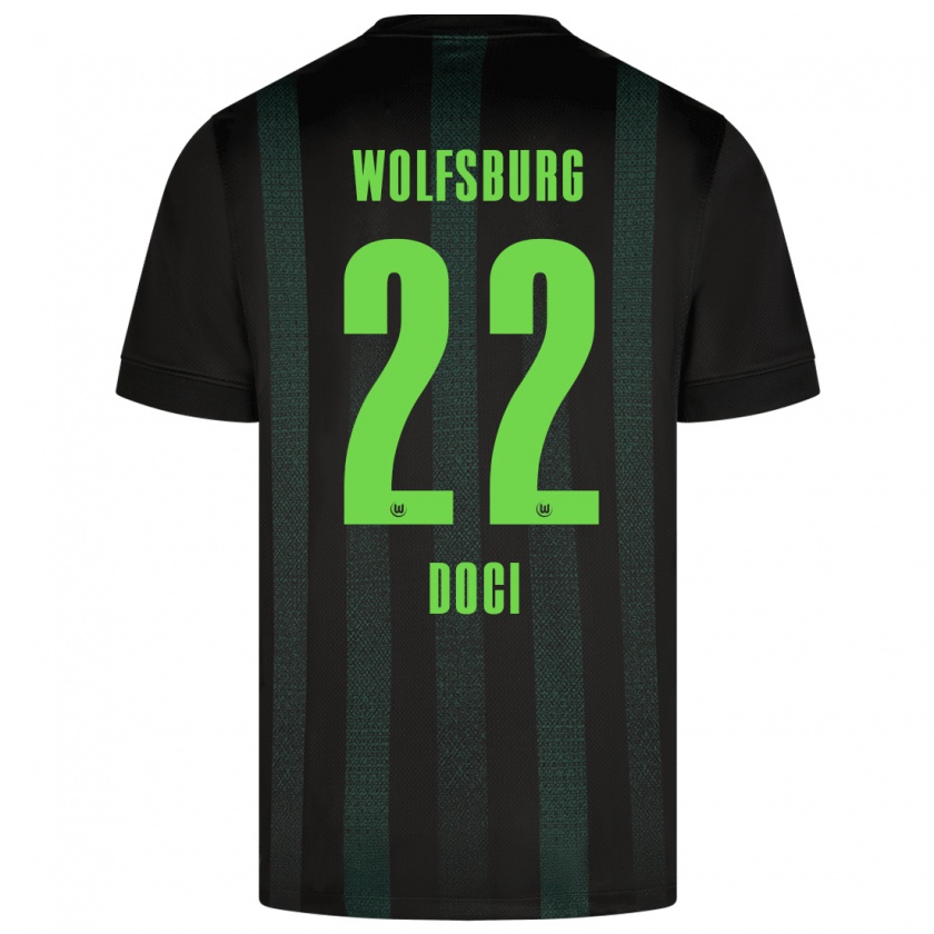 Kandiny Herren Adrian Doci #22 Dunkelgrün Auswärtstrikot Trikot 2024/25 T-Shirt