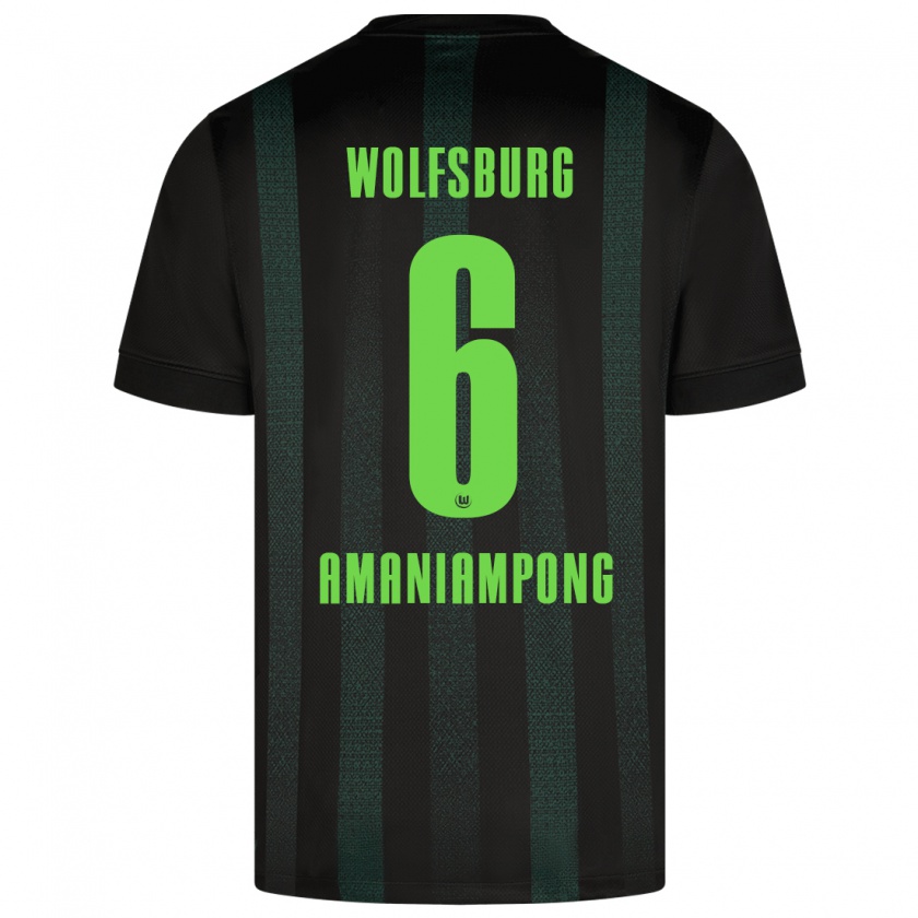 Kandiny Herren Marces Amaniampong #6 Dunkelgrün Auswärtstrikot Trikot 2024/25 T-Shirt