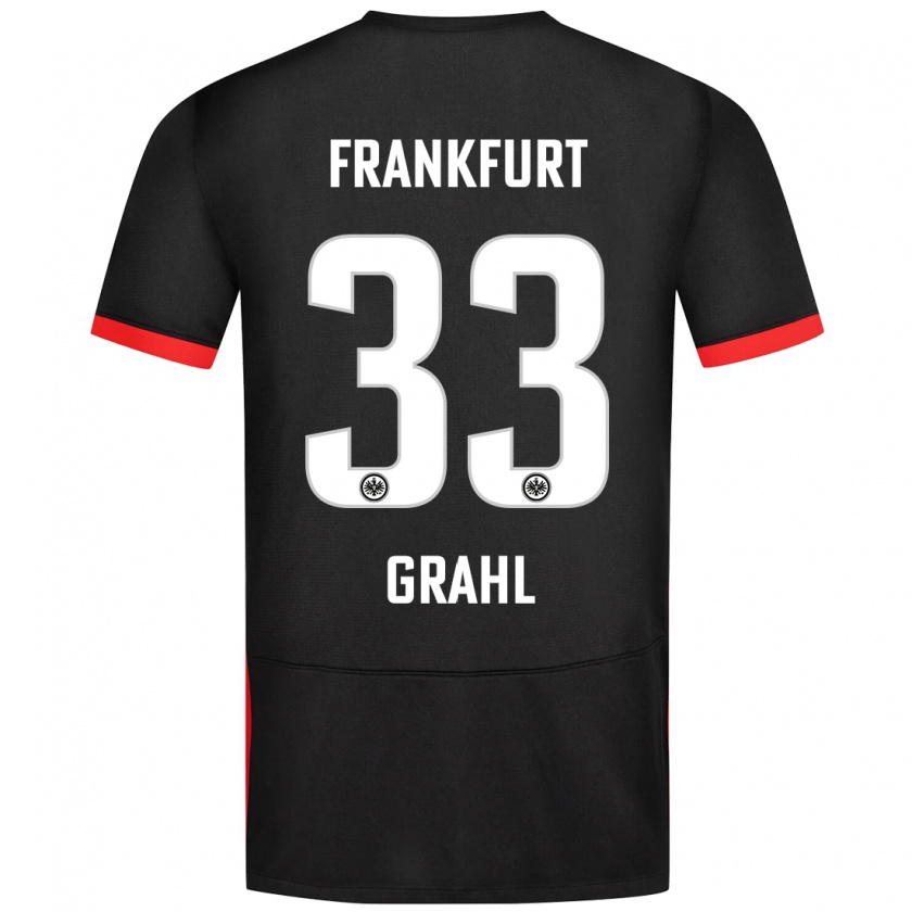 Kandiny Herren Jens Grahl #33 Schwarz Auswärtstrikot Trikot 2024/25 T-Shirt