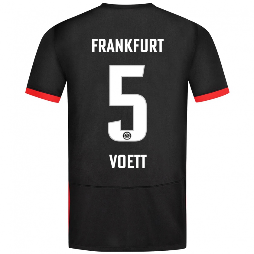 Kandiny Herren Johannes Vött #5 Schwarz Auswärtstrikot Trikot 2024/25 T-Shirt