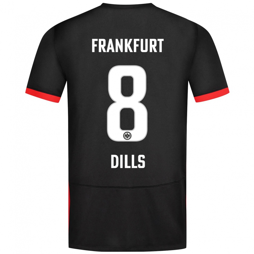 Kandiny Herren Marvin Dills #8 Schwarz Auswärtstrikot Trikot 2024/25 T-Shirt