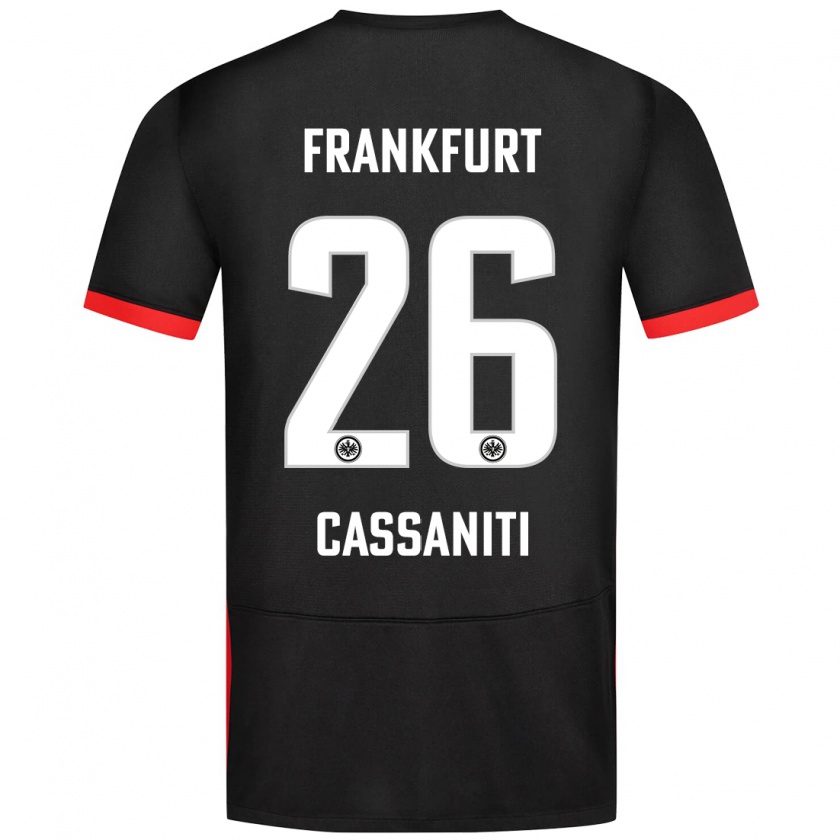 Kandiny Herren Nino Cassaniti #26 Schwarz Auswärtstrikot Trikot 2024/25 T-Shirt