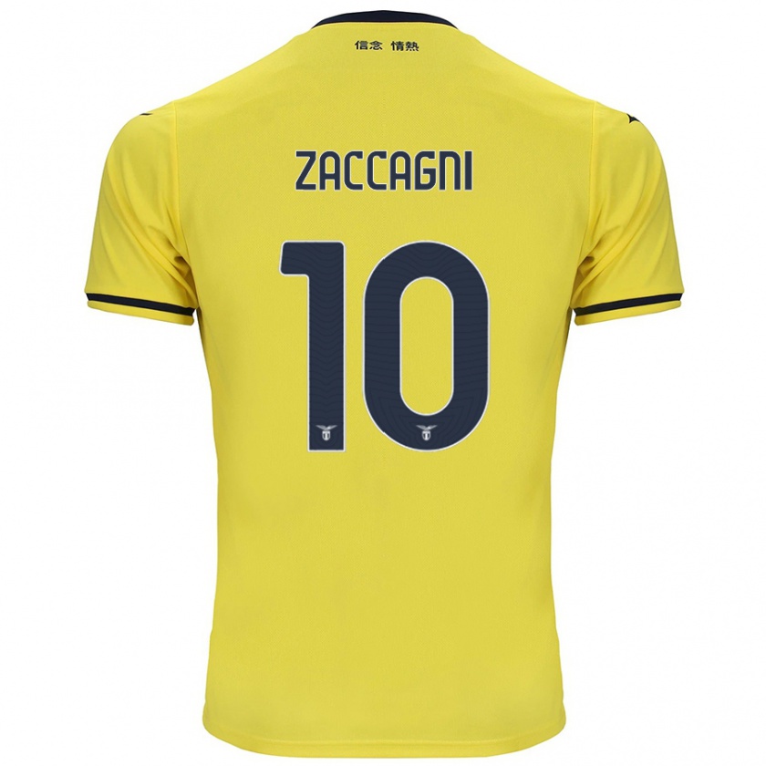 Kandiny Herren Mattia Zaccagni #10 Gelb Auswärtstrikot Trikot 2024/25 T-Shirt