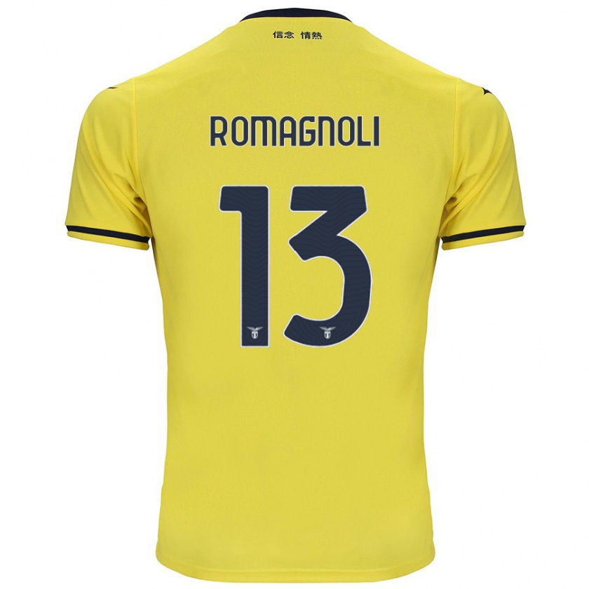 Kandiny Herren Alessio Romagnoli #13 Gelb Auswärtstrikot Trikot 2024/25 T-Shirt