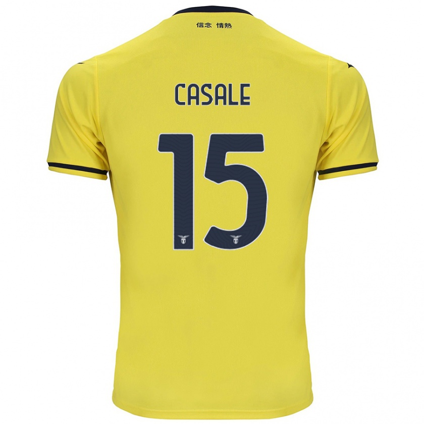 Kandiny Herren Nicolò Casale #15 Gelb Auswärtstrikot Trikot 2024/25 T-Shirt