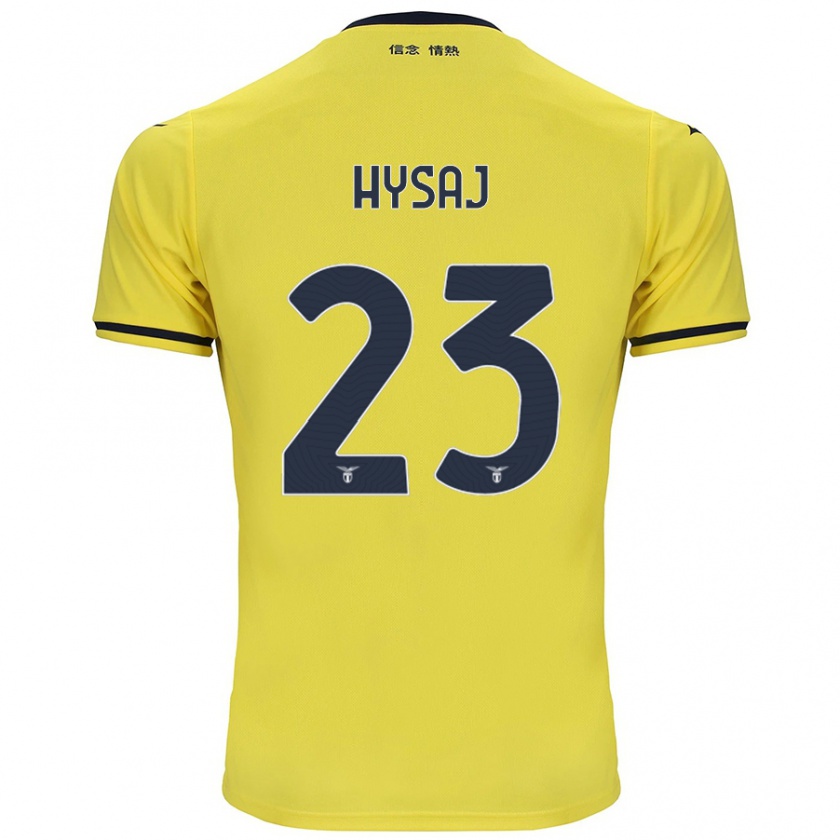 Kandiny Herren Elseid Hysaj #23 Gelb Auswärtstrikot Trikot 2024/25 T-Shirt