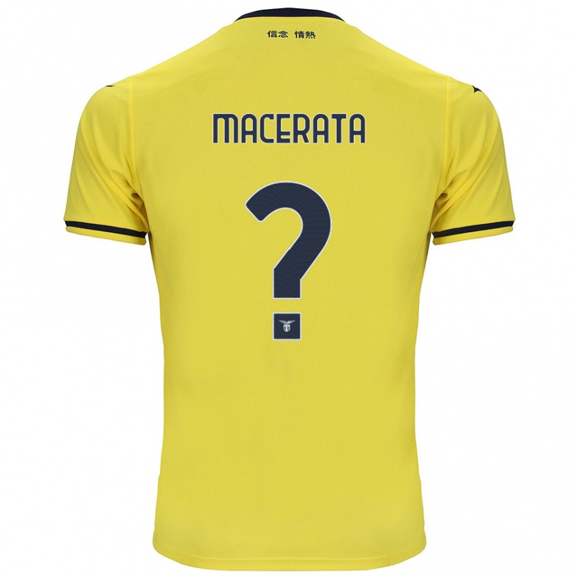 Kandiny Herren Francesco Macerata #0 Gelb Auswärtstrikot Trikot 2024/25 T-Shirt