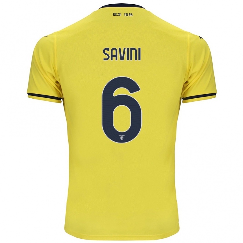 Kandiny Herren Federica Savini #6 Gelb Auswärtstrikot Trikot 2024/25 T-Shirt